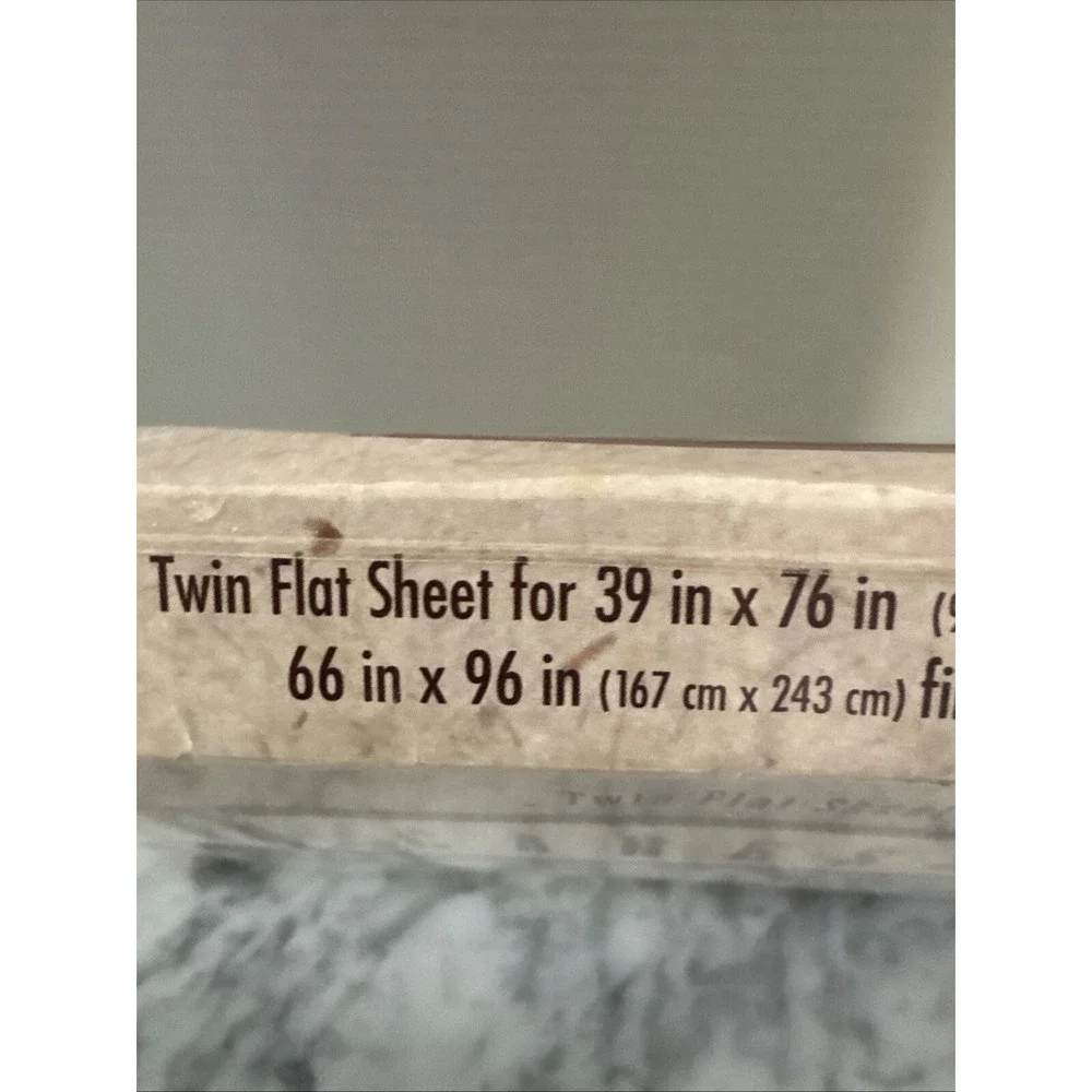 Vintage Caress Twin Flat Sheet Ashlee  Percale NEW USA 39 X 76 in